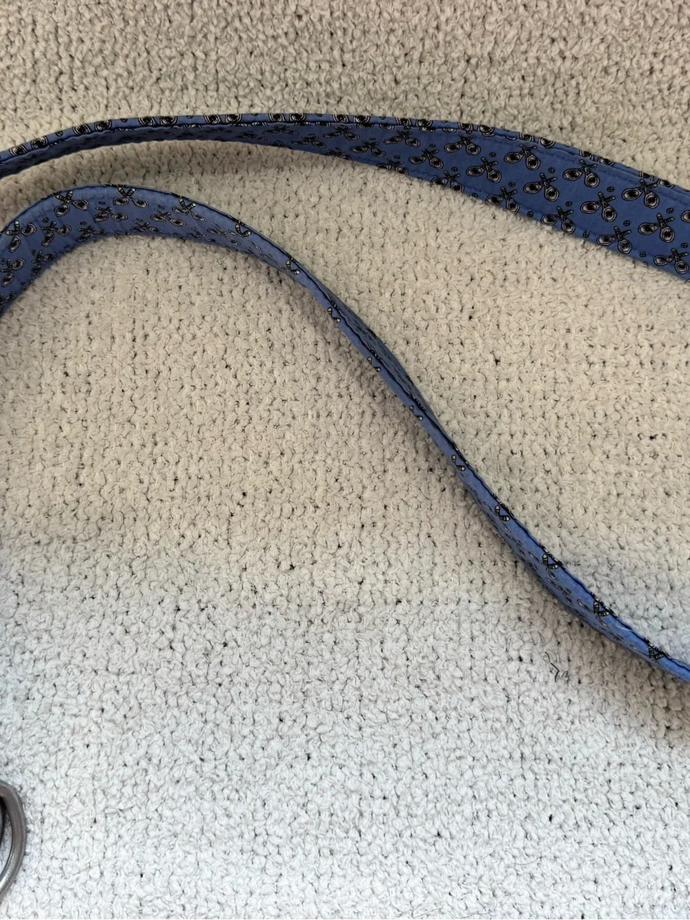 Vintage SERO Tennis Design Ring Belt Med. 34-36 Blue Cotton Preppy Golf